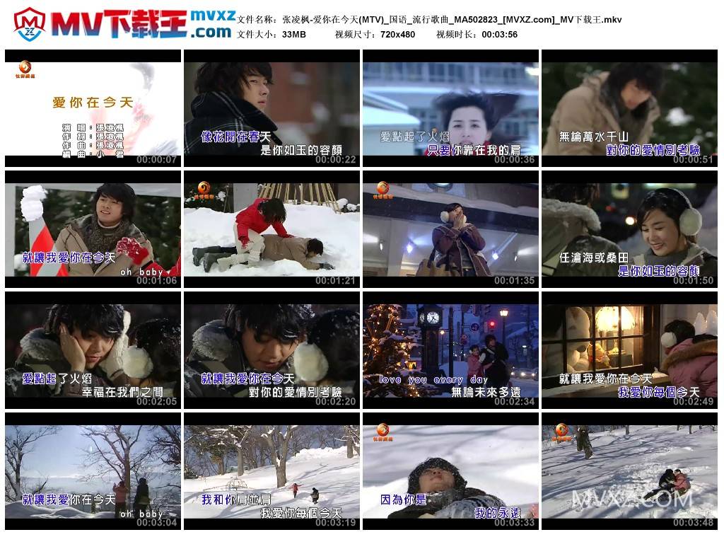 张凌枫-爱你在今天(MTV)_国语_流行歌曲_MA502823